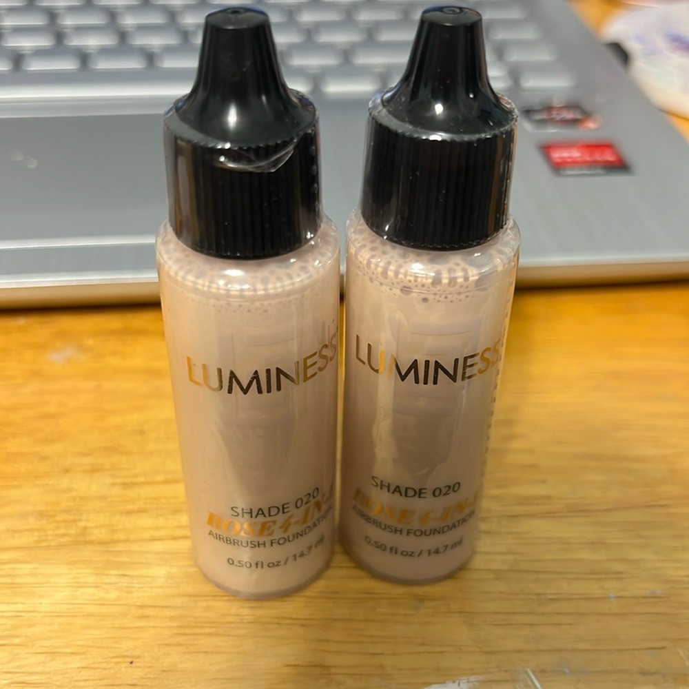 Luminess Rose 4 in 1 airbr foundation shade 020 - 2 bottles.